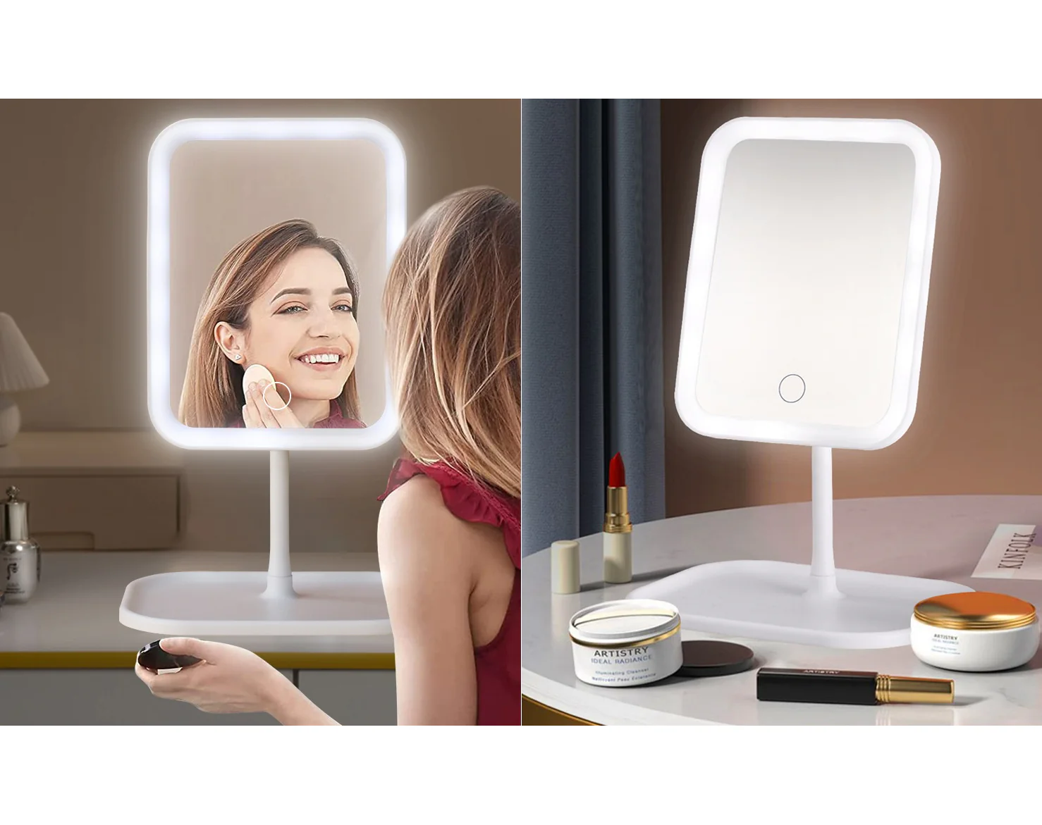 מראת התארגנות מתכווננת משולבת תאורת טאץ LED - Image 3