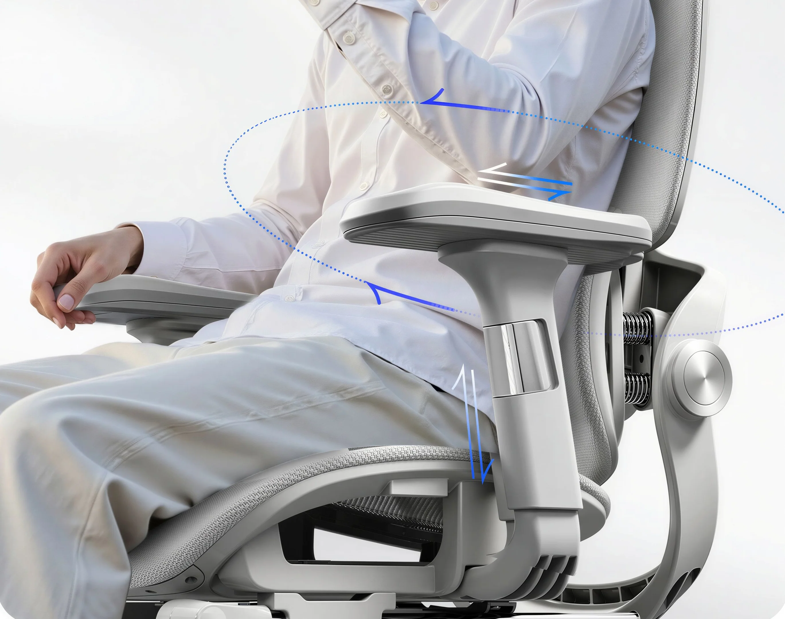 כסא מנהלים ארגונומי מתכוונן S830 מסדרת Ergonomic Elite מבית GAMERZ - Image 4