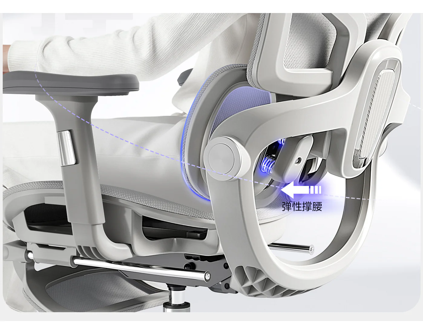 כסא מנהלים ארגונומי מתכוונן S830 מסדרת Ergonomic Elite מבית GAMERZ - Image 6