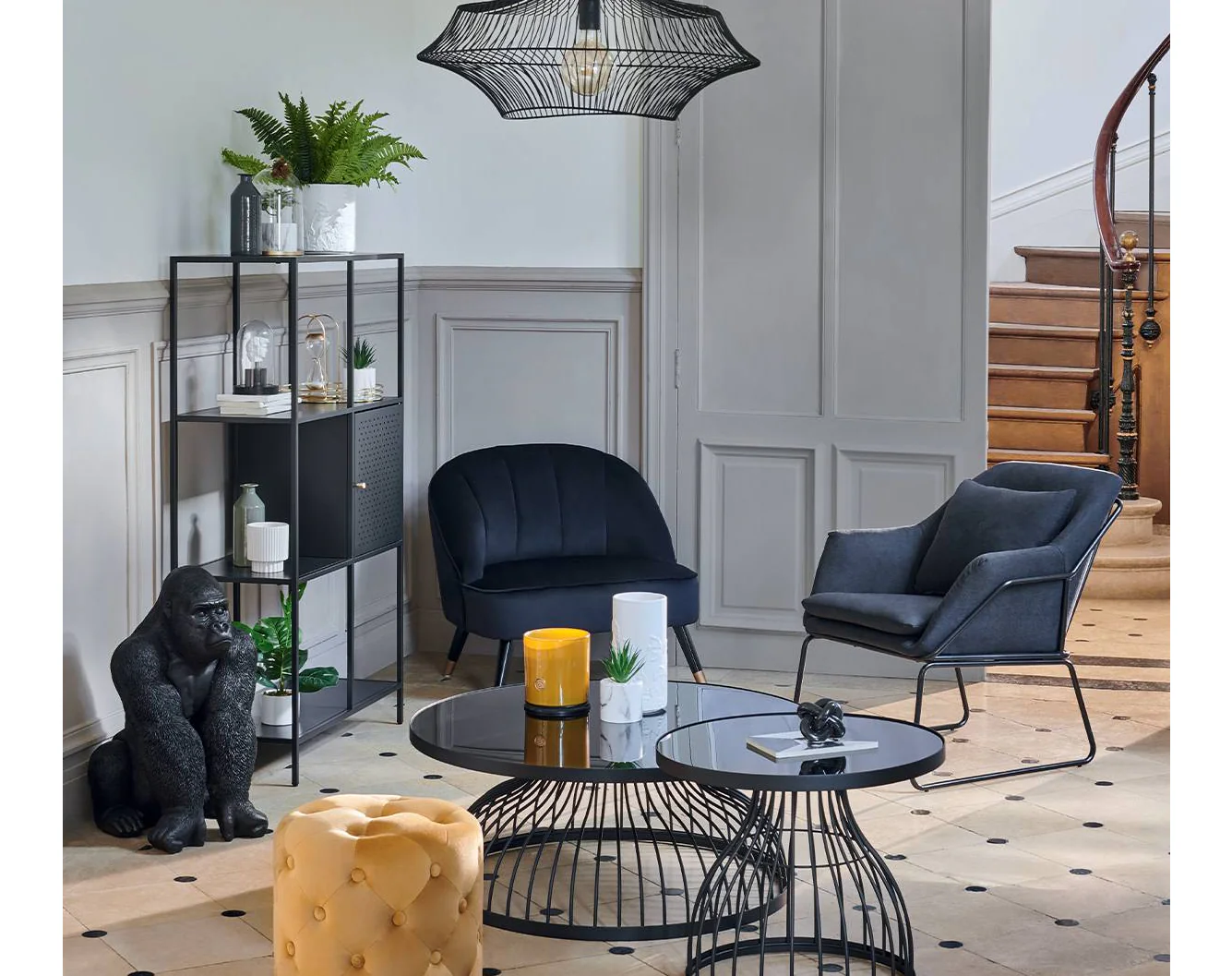 יחידת מדפים מעוצבת  מסדרת Black, מבית HomeTown - Image 5